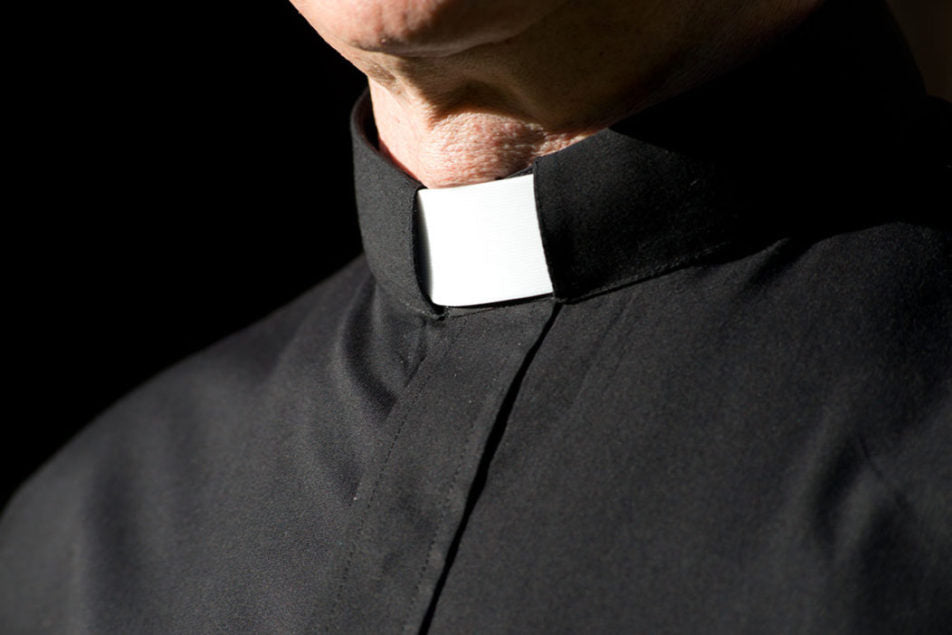 4000 Black Cotton Short Sleeve Tab Clergy Shirt