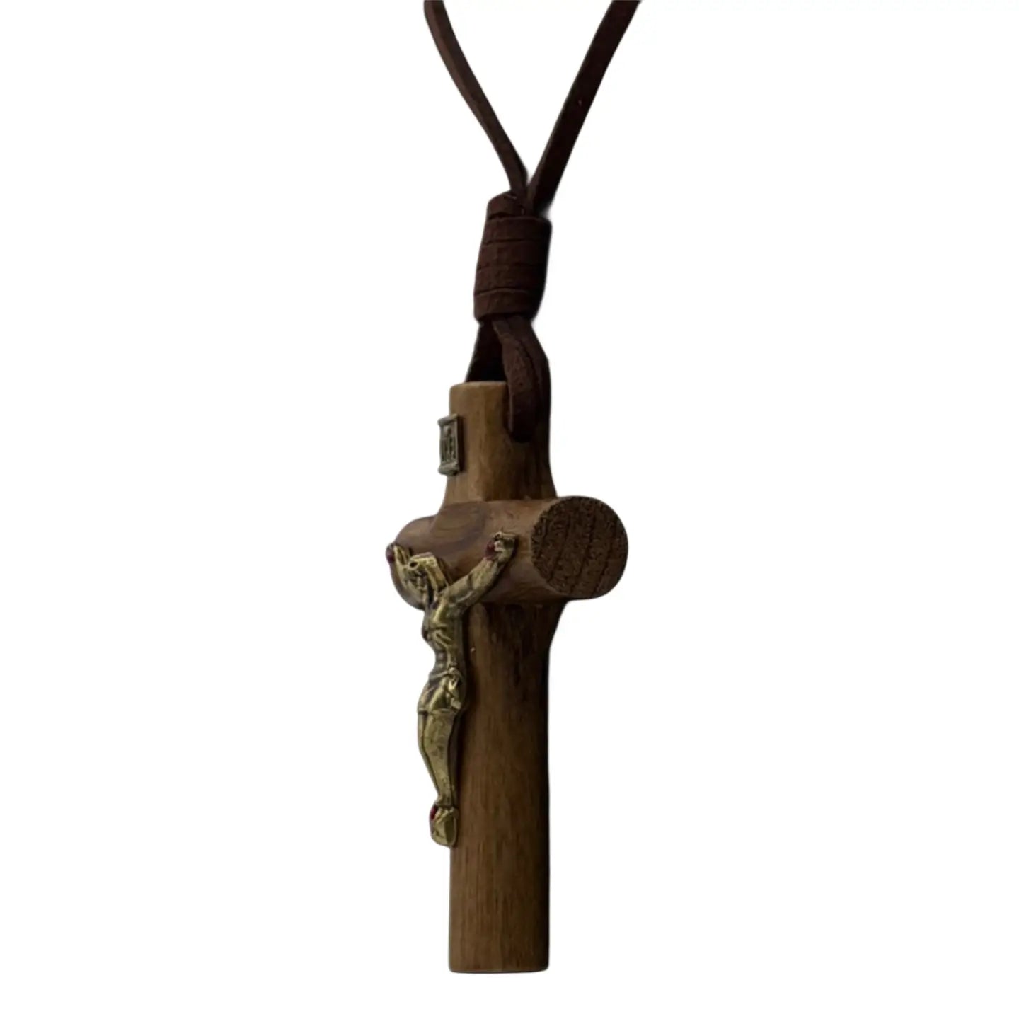 Crucifix Necklace Cylindrical   2.25”