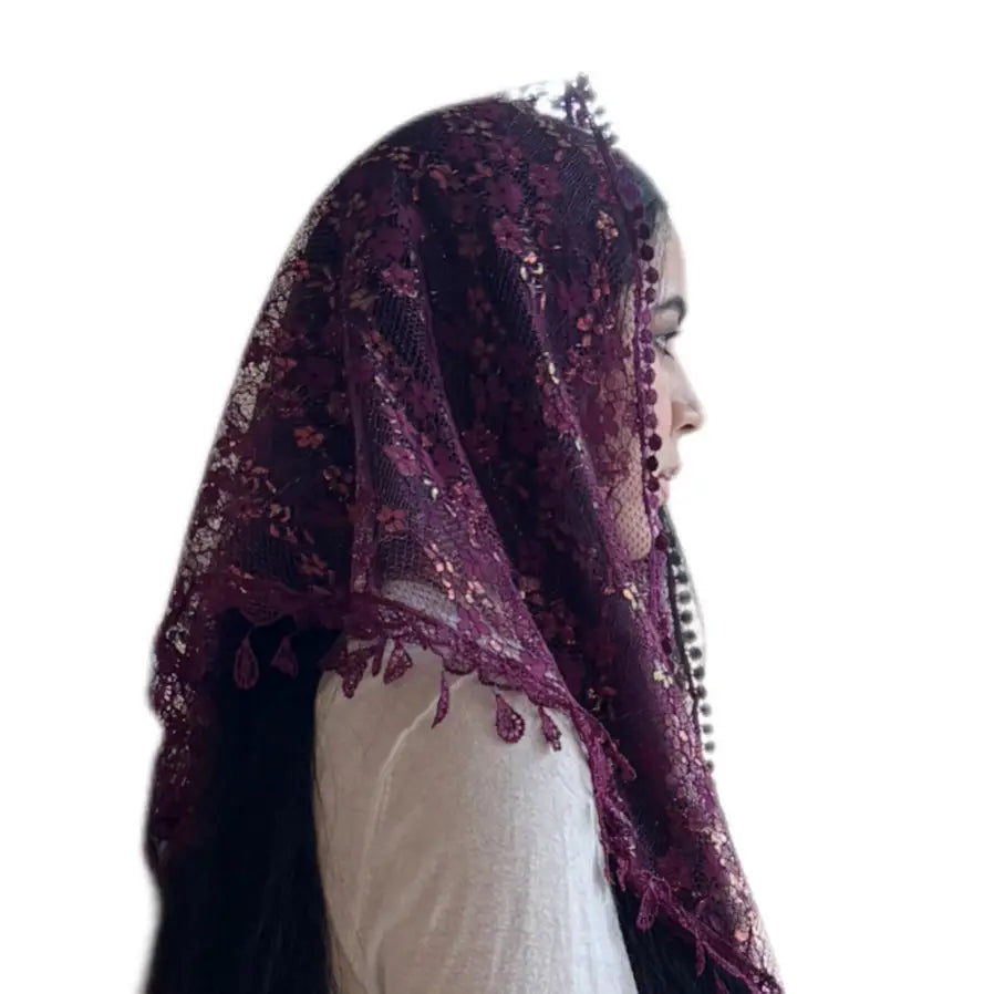 Veil ~ St. Kateri  - PURPLE IRIDESCENCE
