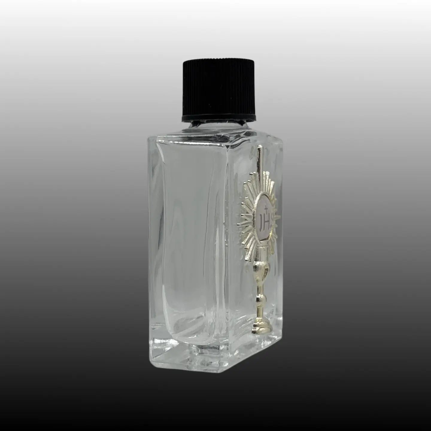 Holy Eucharist Holy Water Bottle w/ Pewter Charm 2.5"