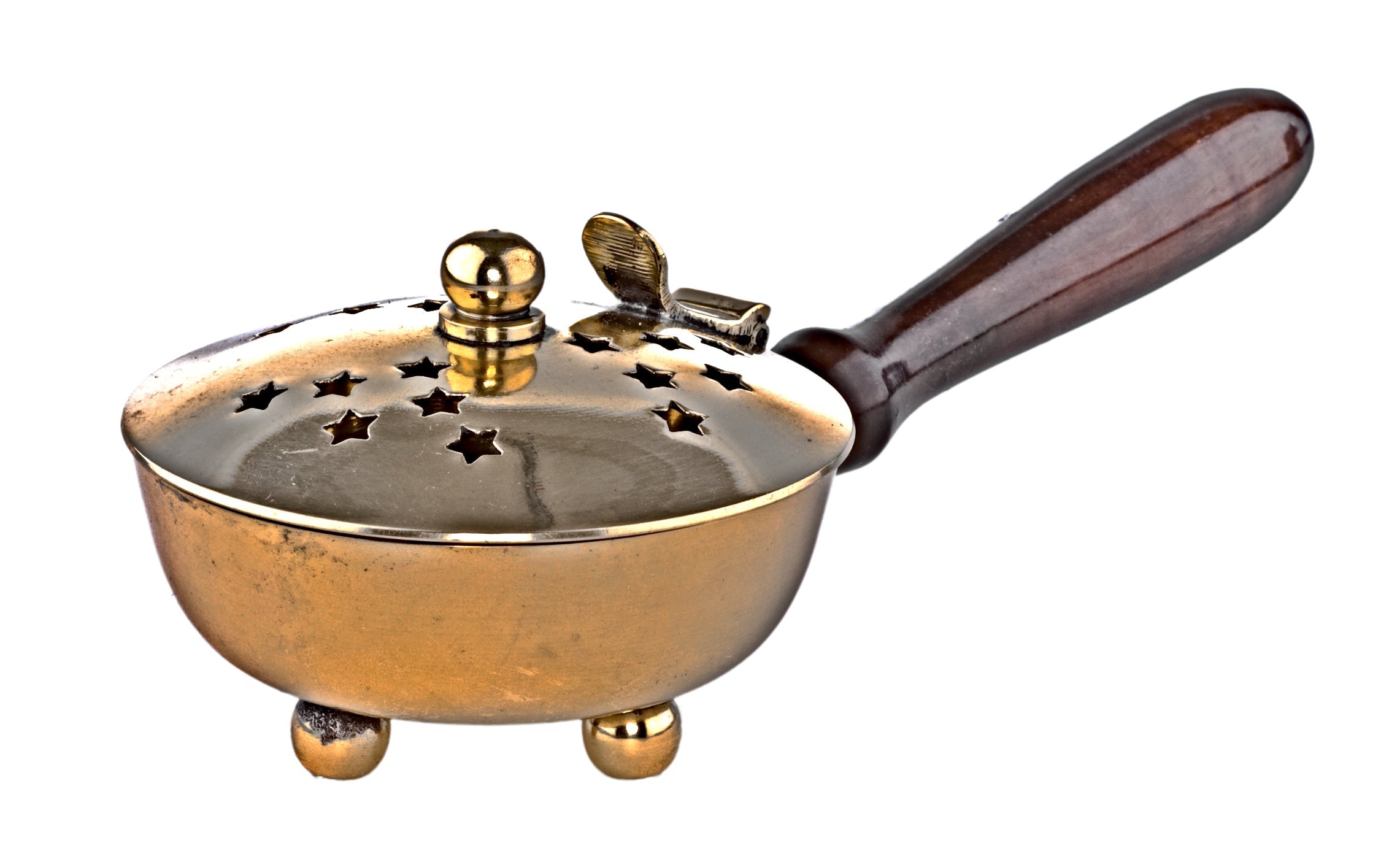 Incense Burner w/ Handle Brass 2.5"
