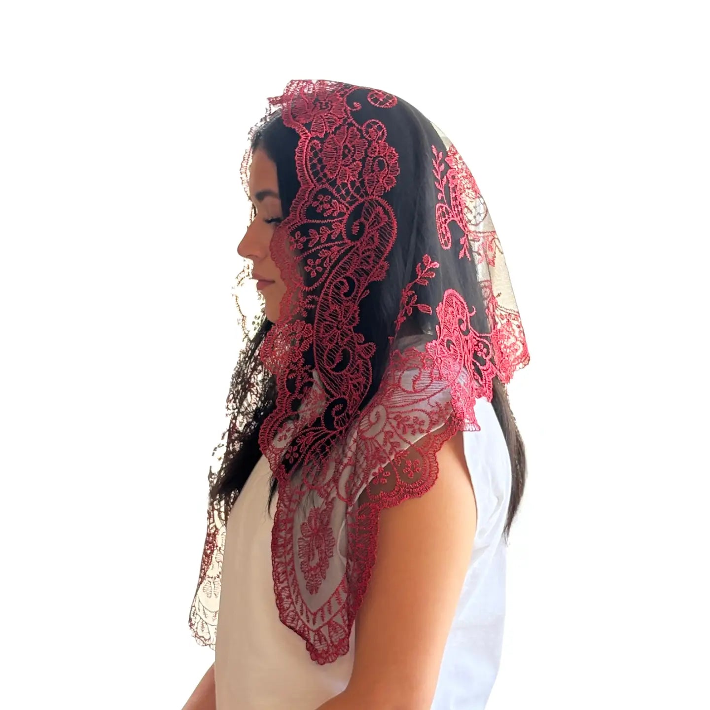 Veil ~ St. Catalina Thomas - RED