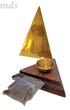 Pyramid Brass Incense Burner w/ Incense 5"