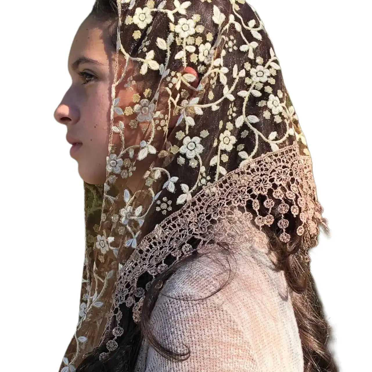 Cherry Blossom Veil - COFFEE