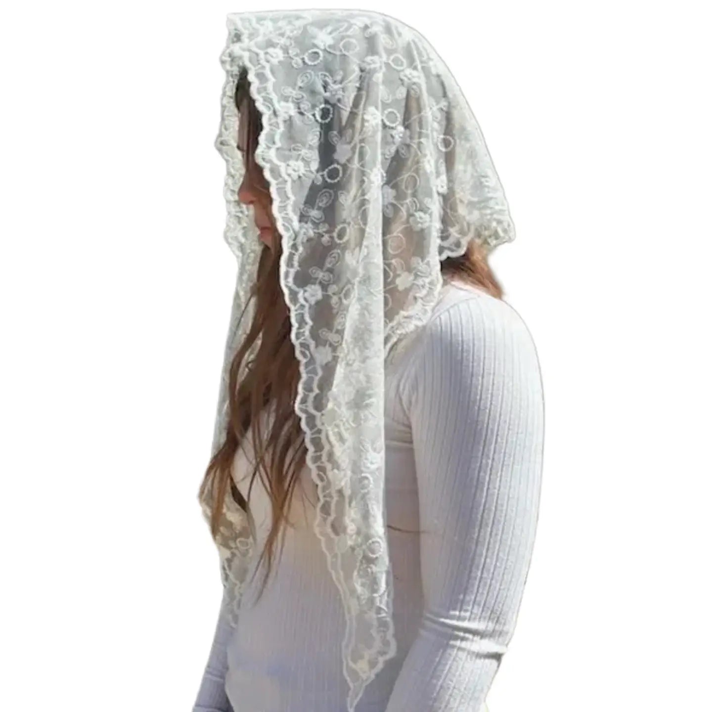 St. Rebekah Veil - WHITE