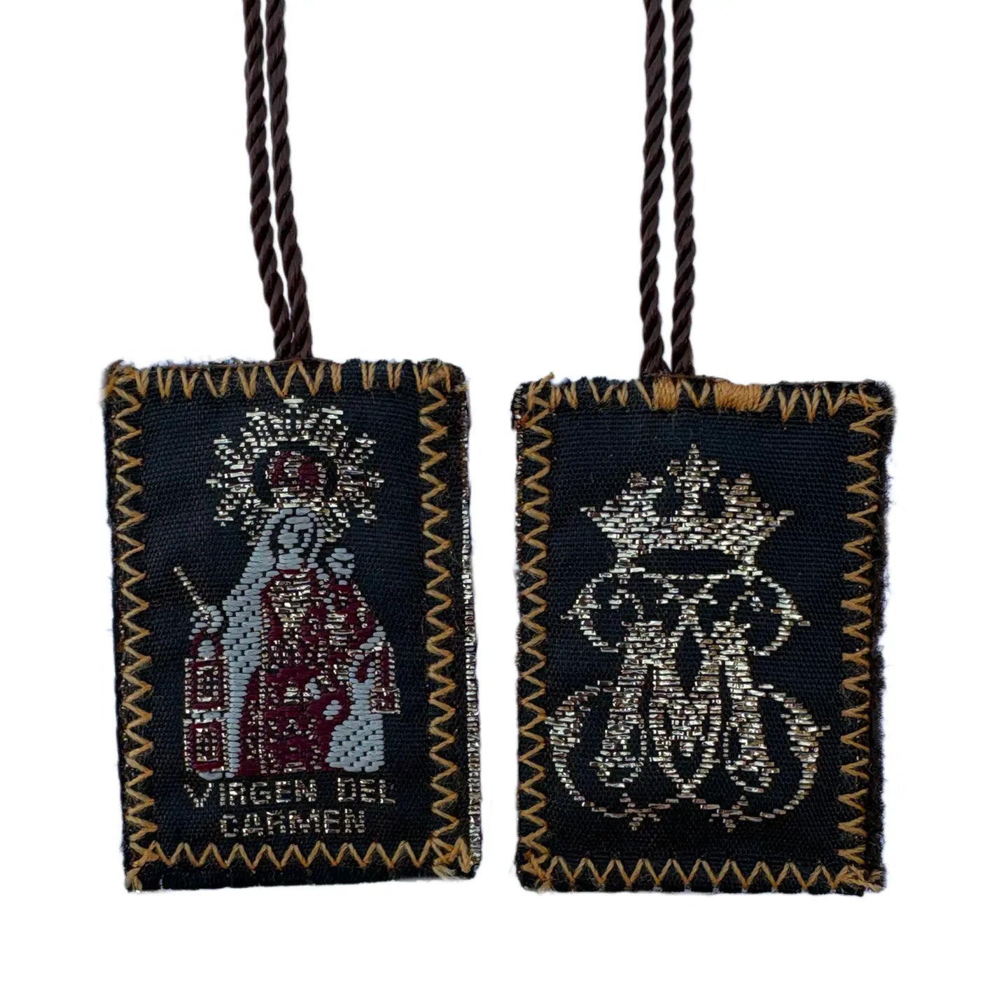 Scapular - Lady of Mt. Carmel BROWN    1.5"