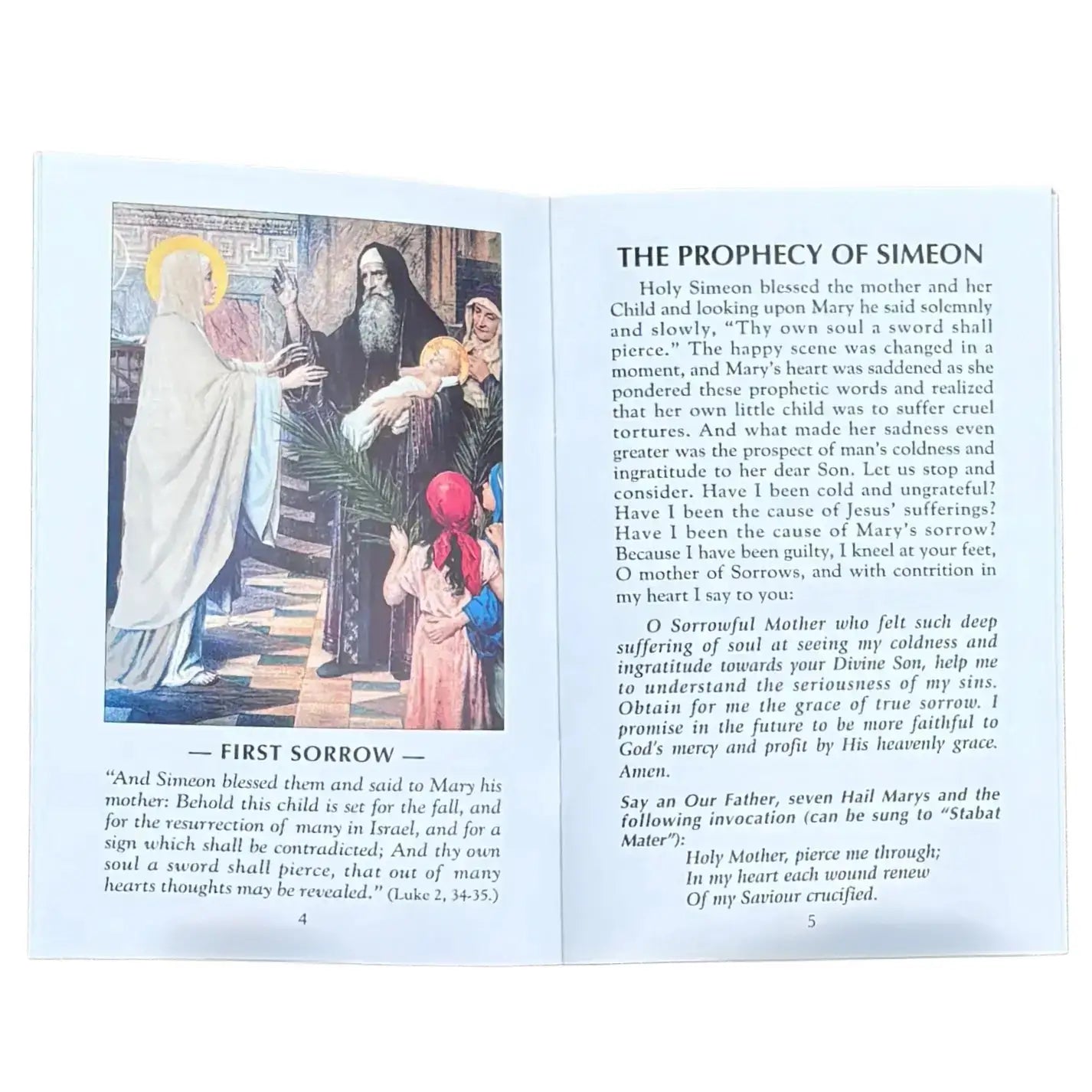 The Rosary of the Seven Sorrows Softcover Book