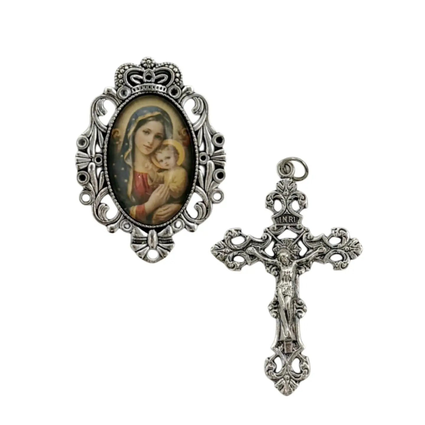Lady of Perpetual Help Rosary Center Set   (2.25" Crucifix)