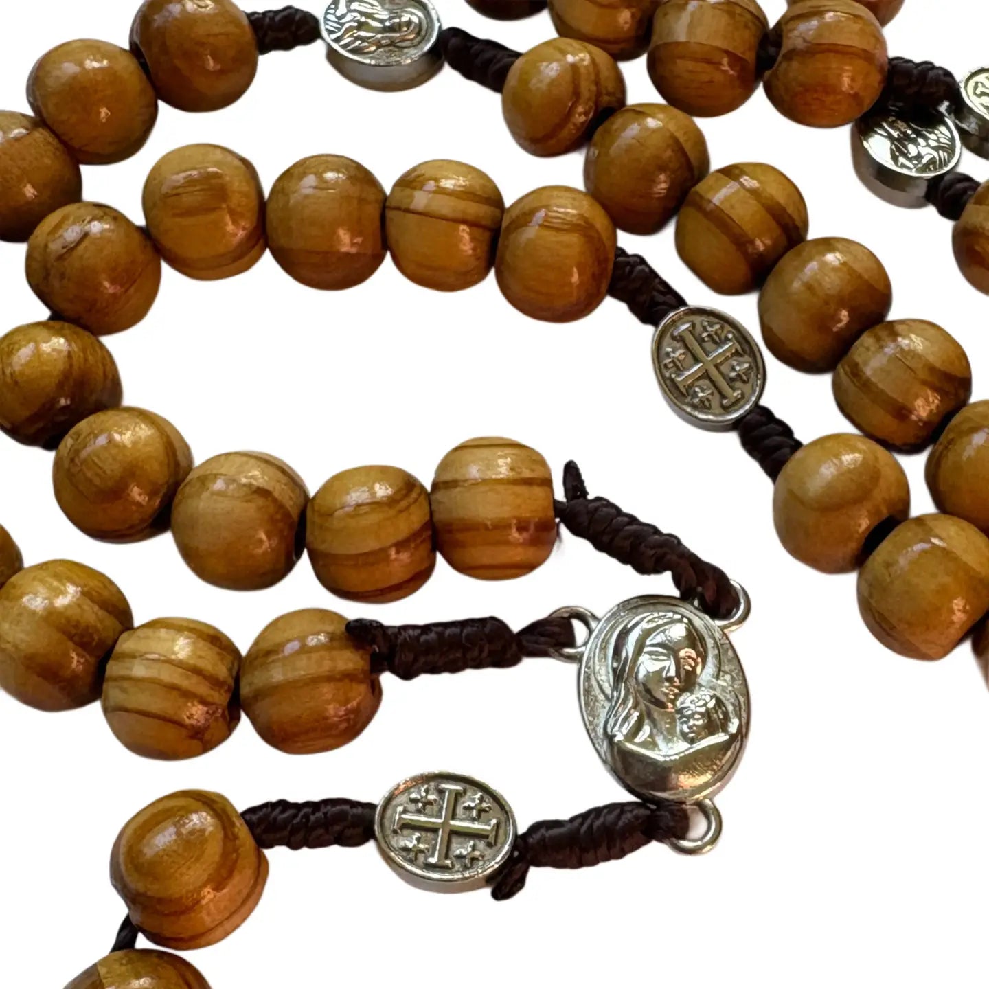 Mary Wooden Rosary in Tin *NEW LOOK*