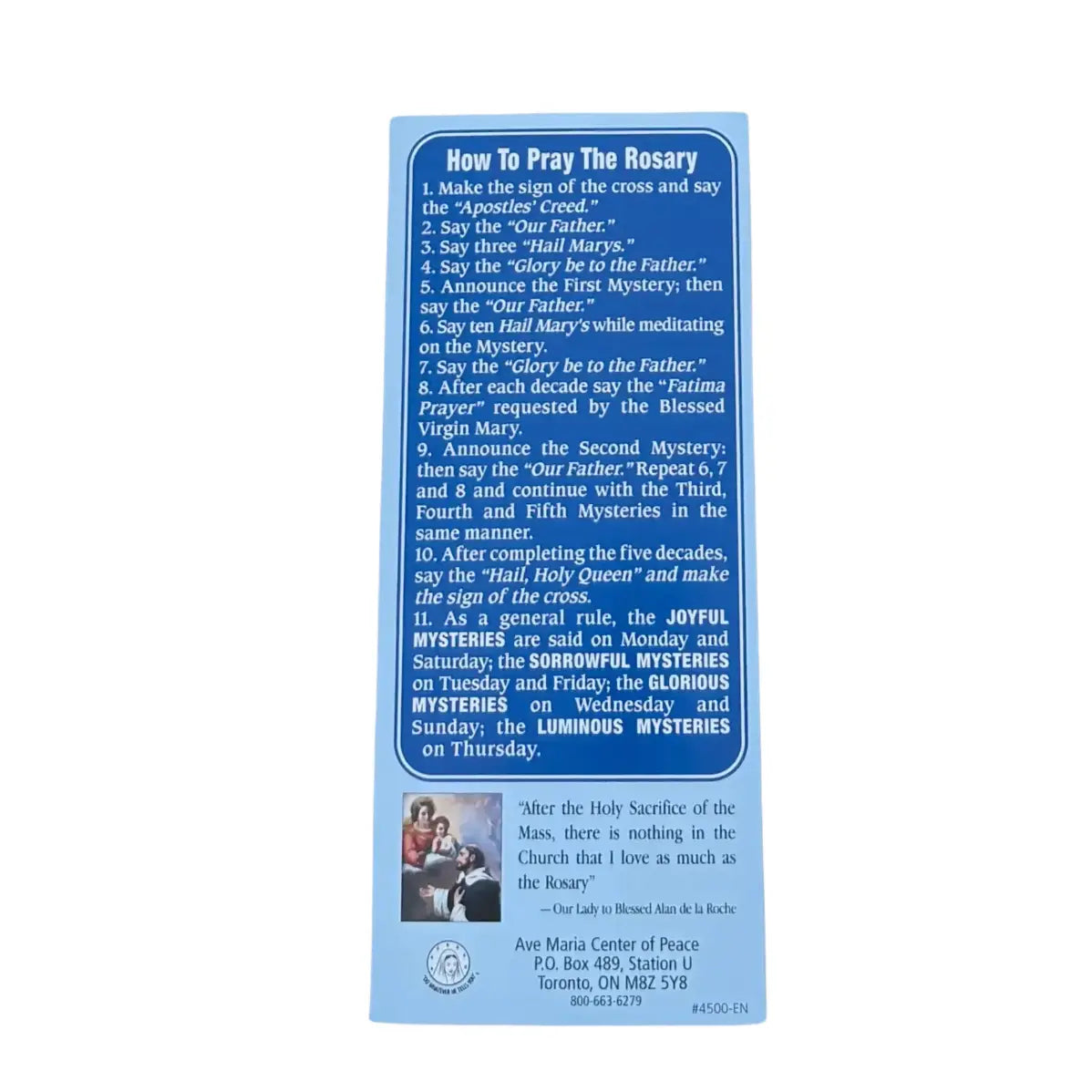 Pray The Rosary Daily Pamphlet    (25/pack)