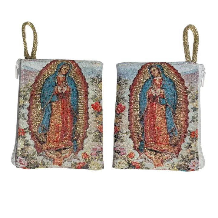 Our Lady of Guadalupe SM Rosary Pouch    3″ x 4″