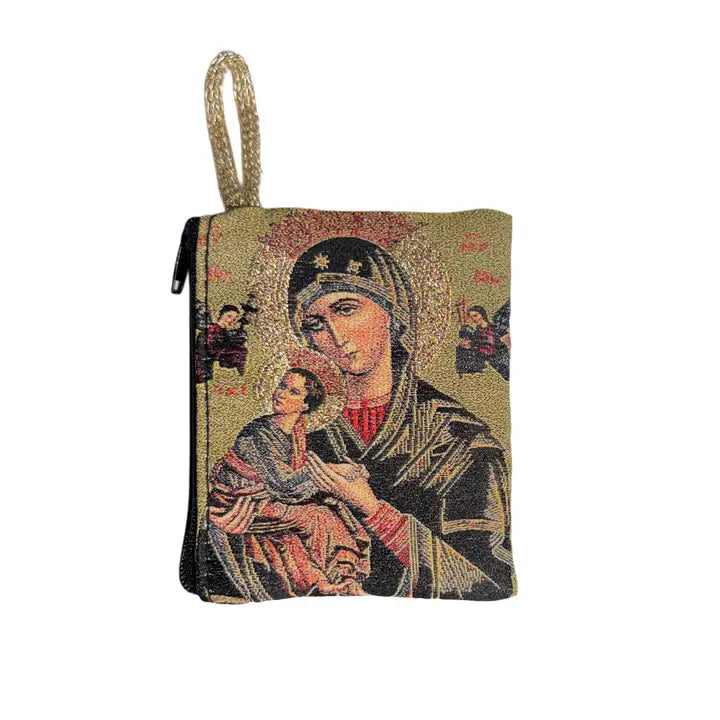 Our Lady of Perpetual Help SM Rosary Pouch     3″ x 4″