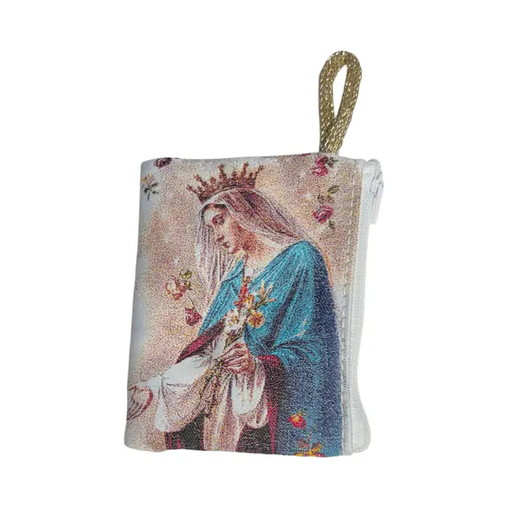 Mystic Rose SM Rosary Pouch    3″ x 4″
