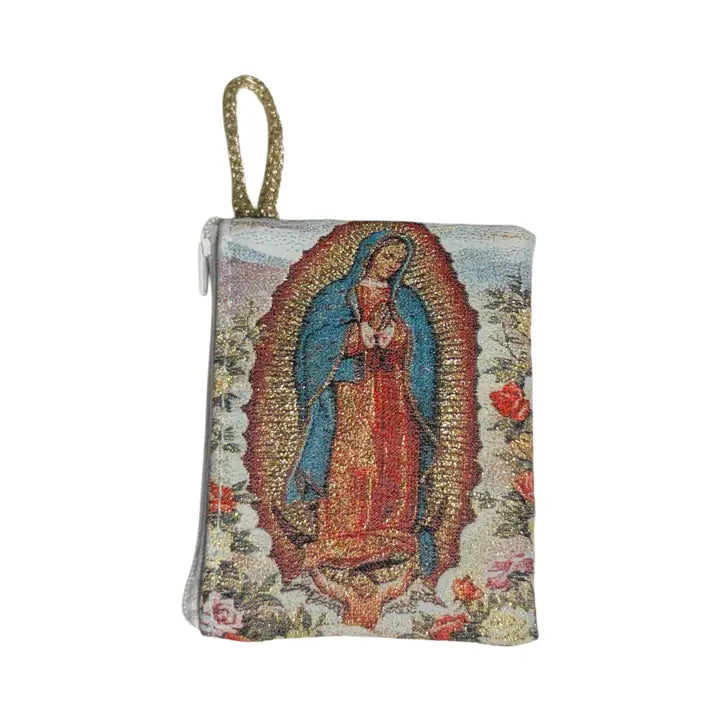 Our Lady of Guadalupe SM Rosary Pouch    3″ x 4″