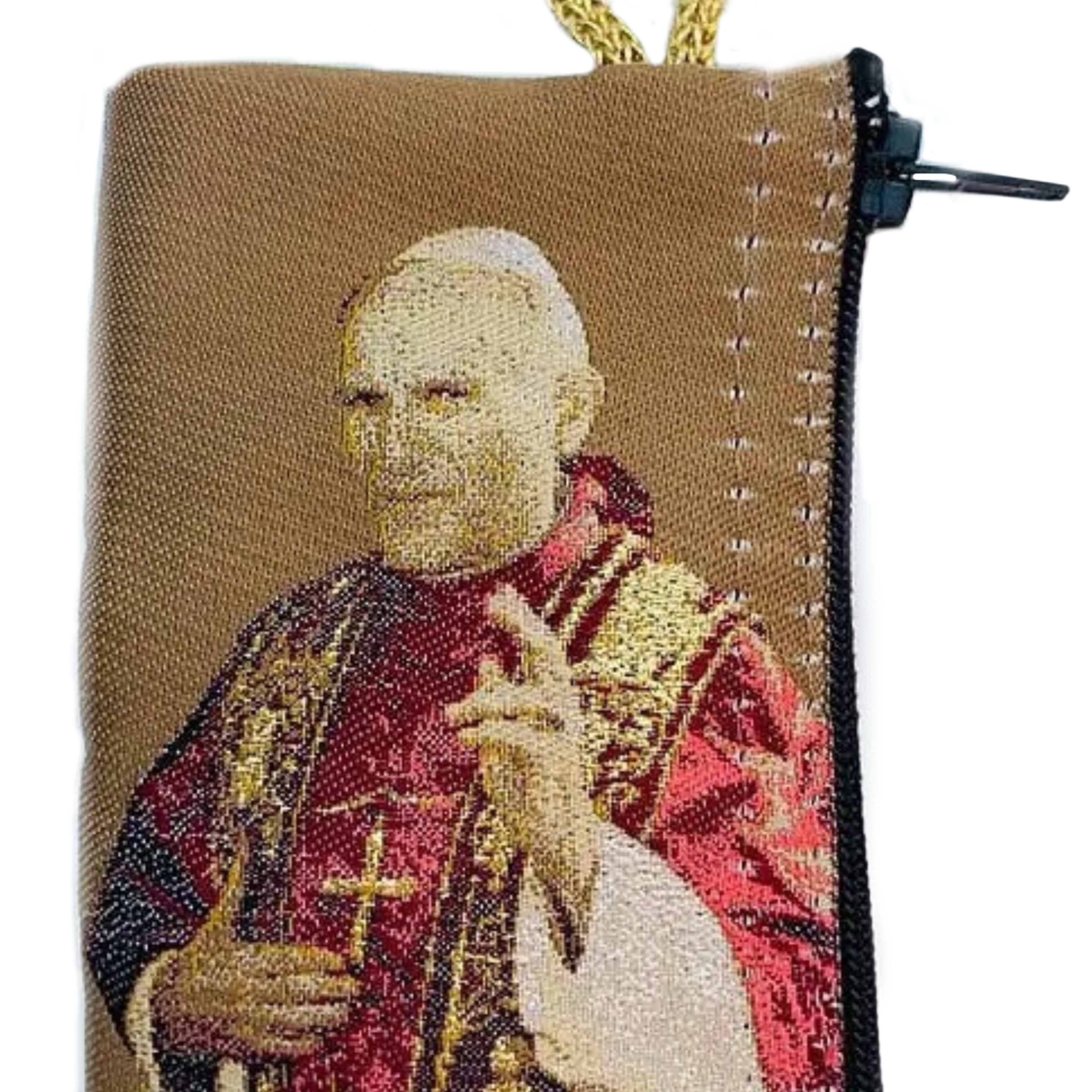 St. Pope John Paul II SM Rosary Pouch    3″ x 4″