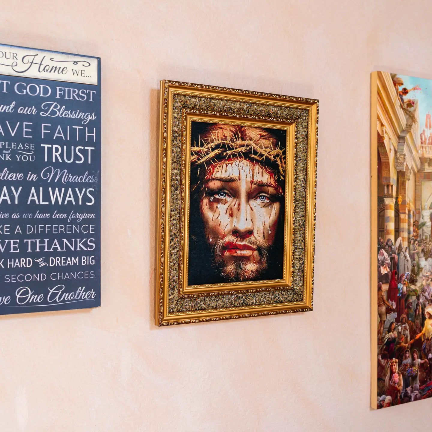 His Precious Blood Double Padded Framed Image   21"