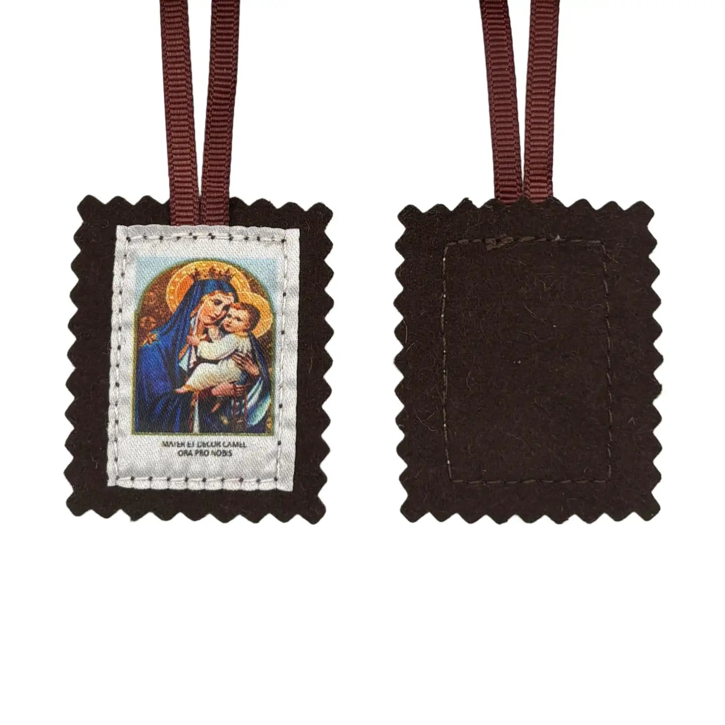 Scapular- Ora Pro Nobis  BROWN   2”