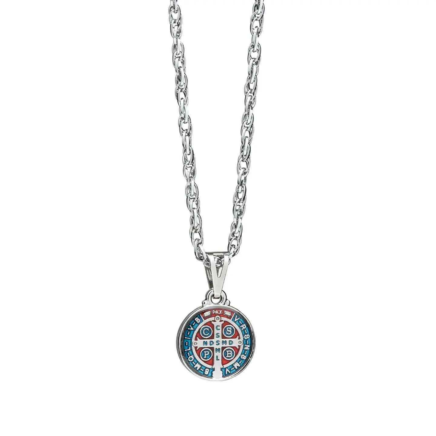 St. Benedict Medal SS Necklace    1"