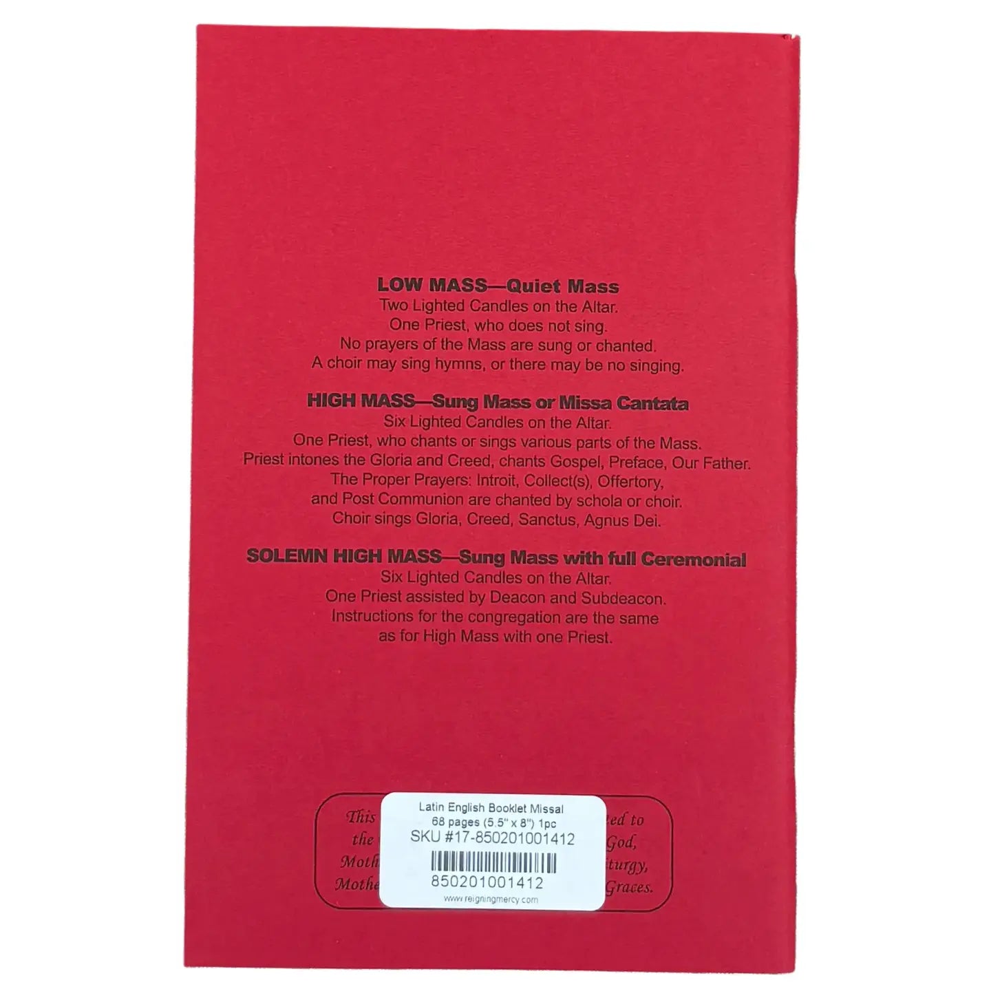 Latin-English Missal Softcover Book (10 books)