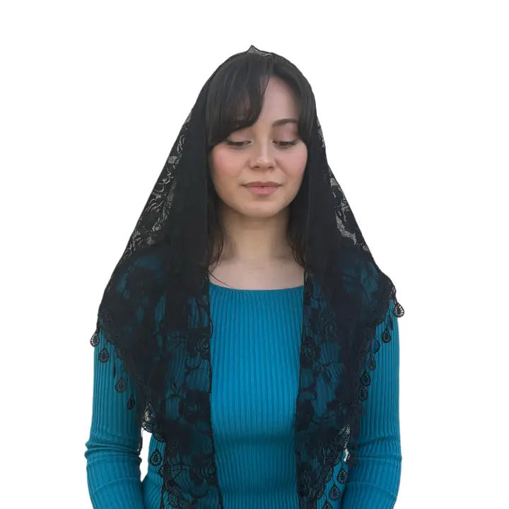 Veil ~ St. Claire of Assisi - BLACK