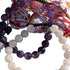 Gemstone - Genuine AMETHYST Bracelet w/ Cross Charm   7"