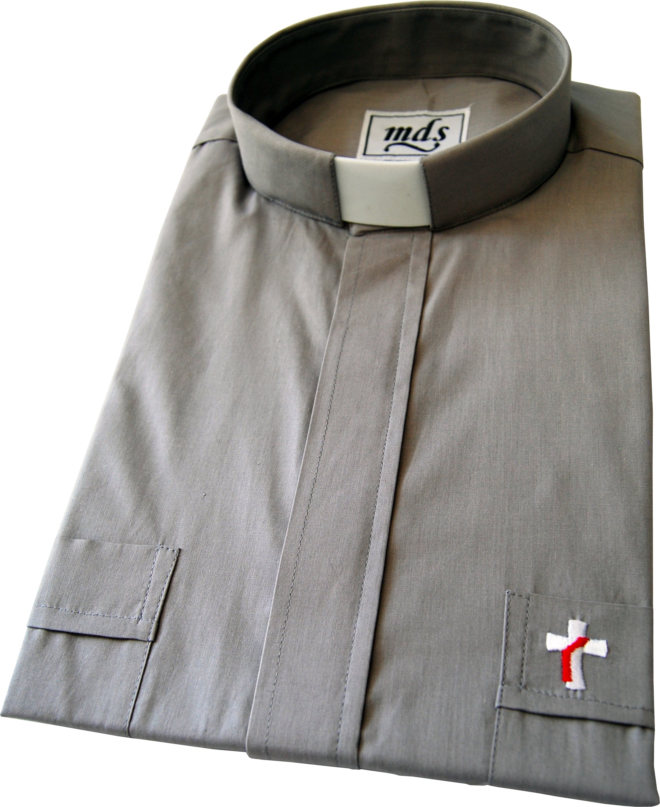 7400 Grey Short Sleeve Tab Deacon Shirt