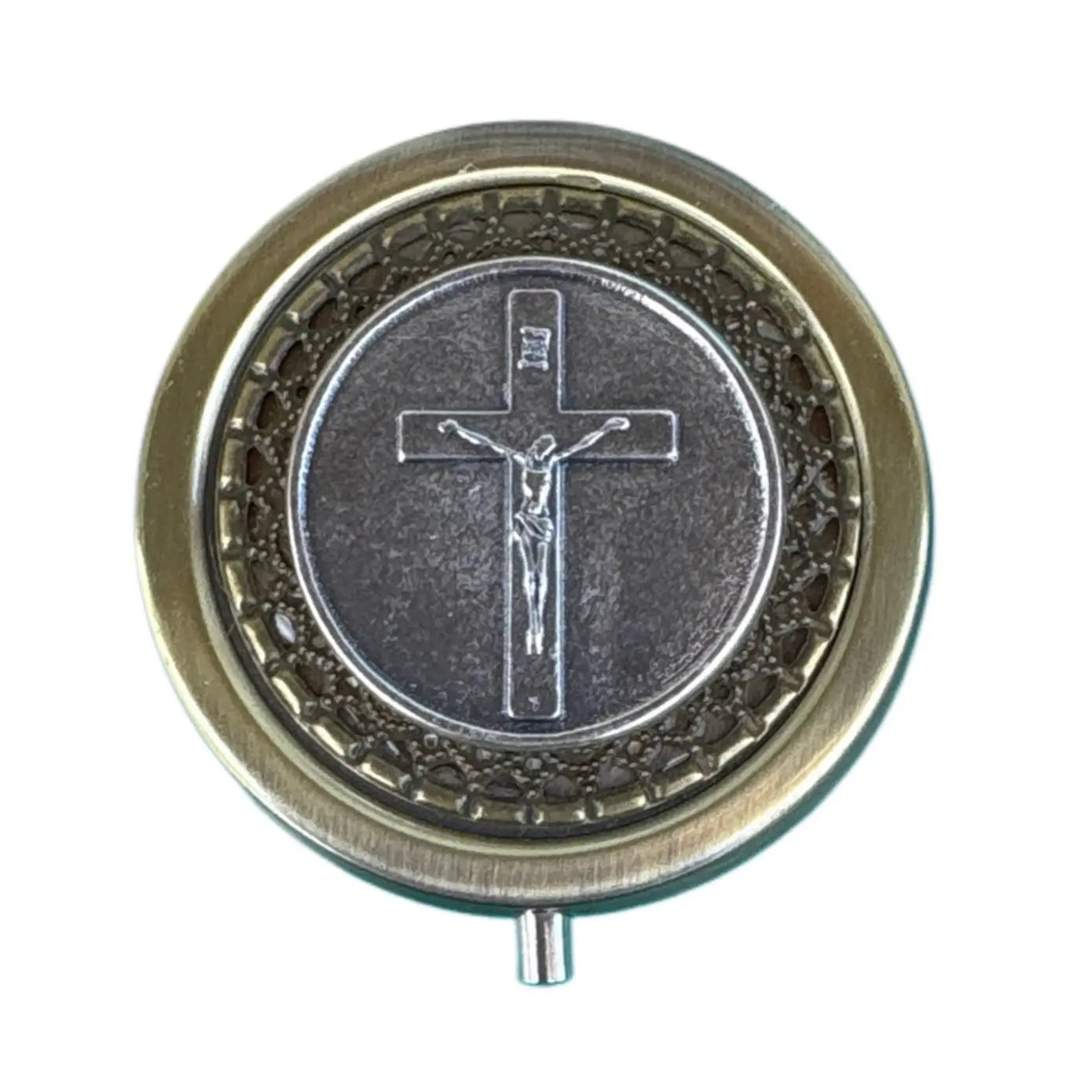 Jesus on The Cross Token Pyx    2"