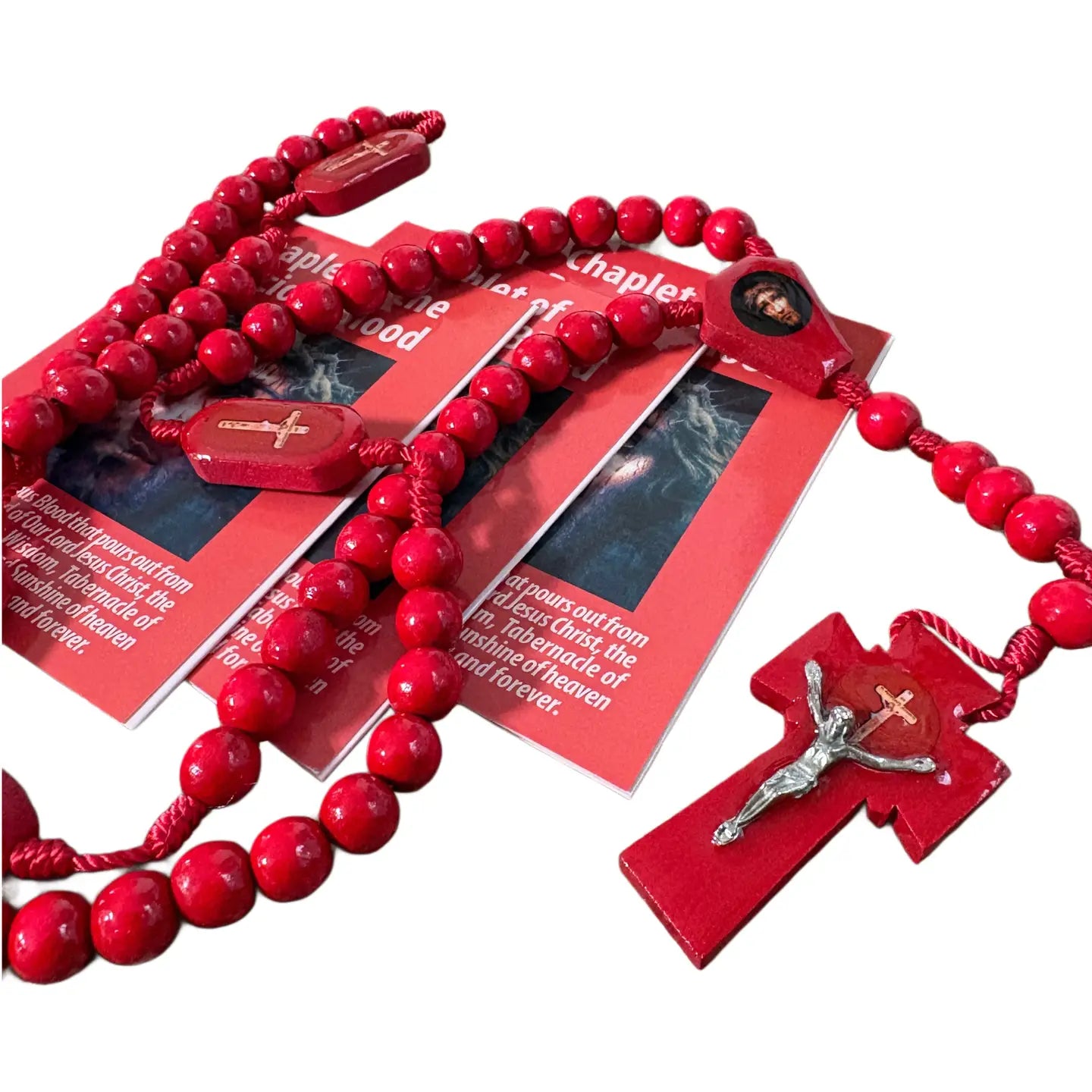 Chaplet of The Precious Blood Set w/ 3 Prayer Cards 1 Rosary