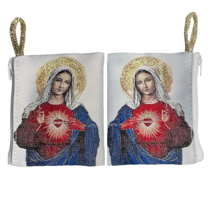 Immaculate Heart of Mary SM Rosary Pouch    3″ x 4″