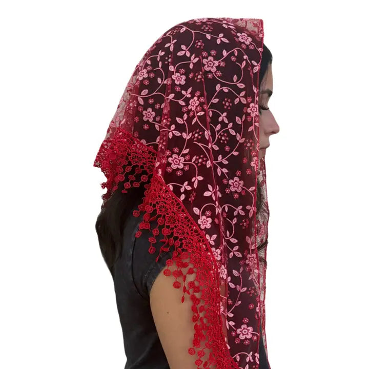 Veil ~ Cherry Blossom - RED