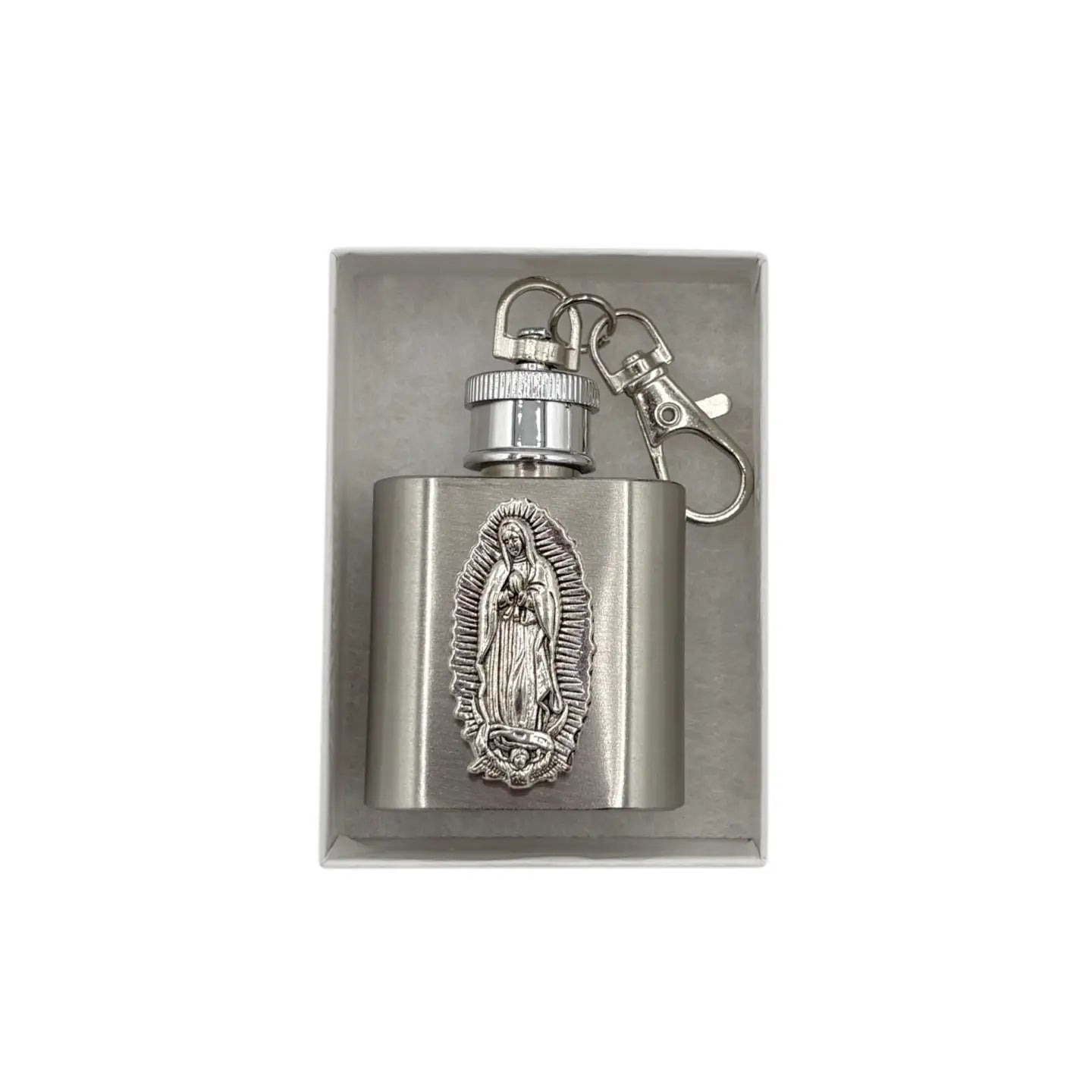 OLOG Holy Water Flask SS w/ Keychain   1 oz