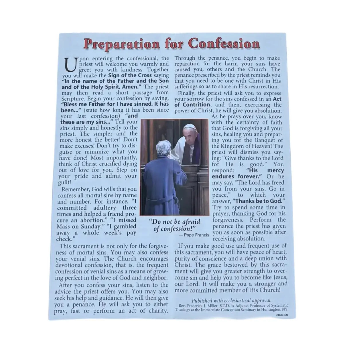 A Primer for Confession Pamphlet (25/pk)