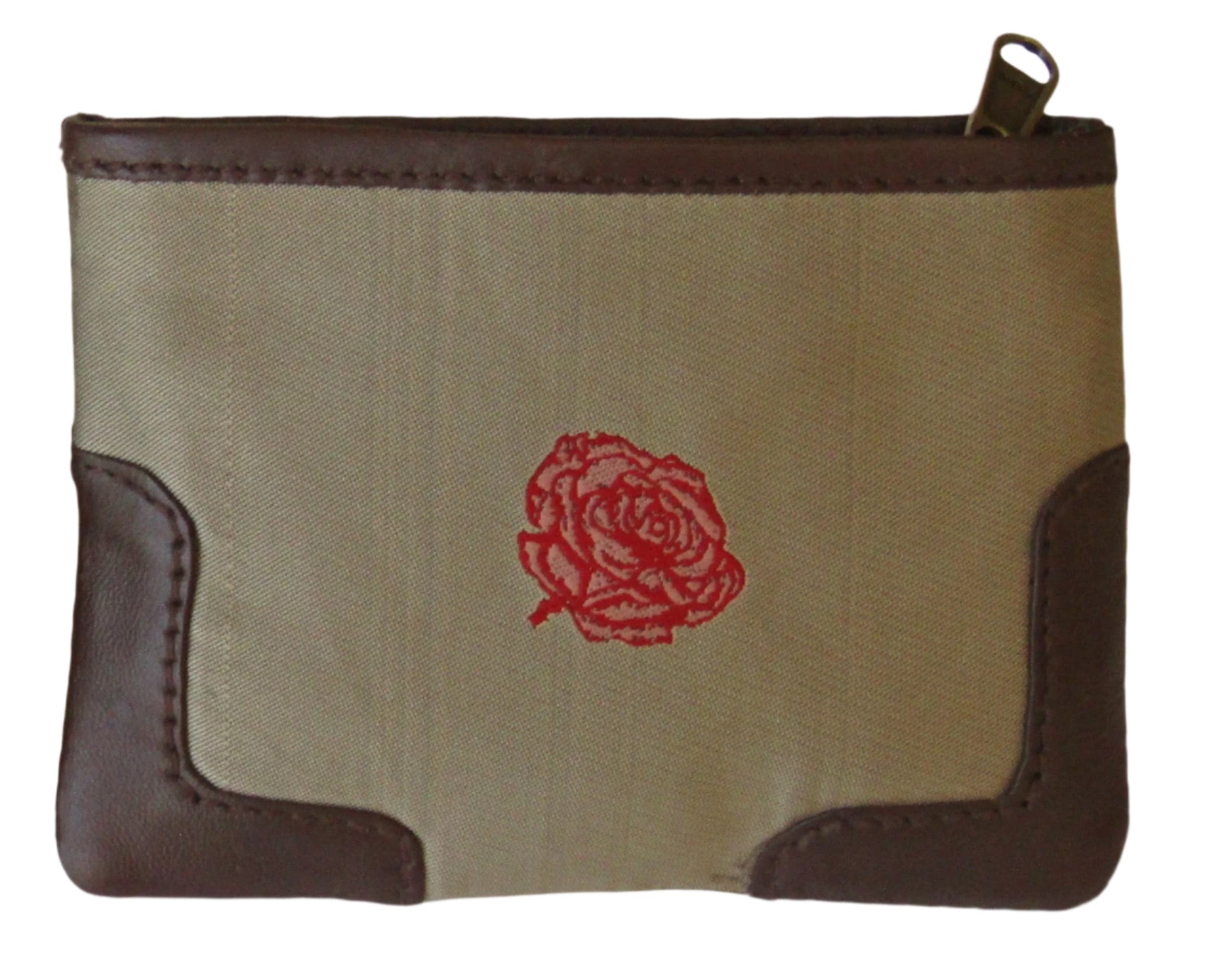 Guadalupe & Rose Tapestry Leather Zipper Pouch