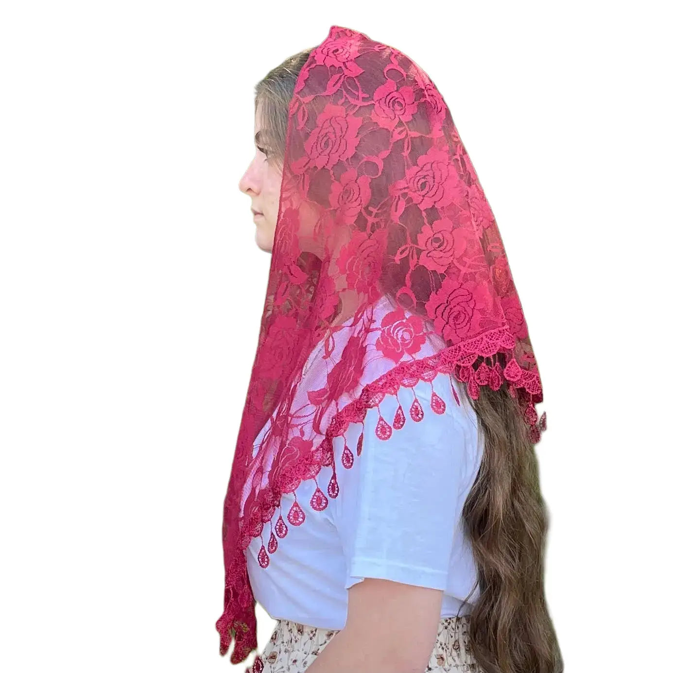 St. Claire of Assisi Veil - RED