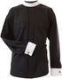 8800 Long Sleeve Black NB Shirt w/ White French Cuffs