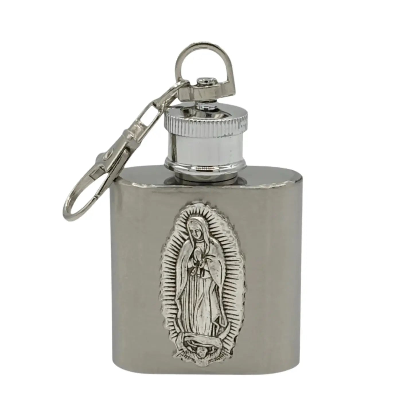 OLOG Holy Water Flask SS w/ Keychain   1 oz