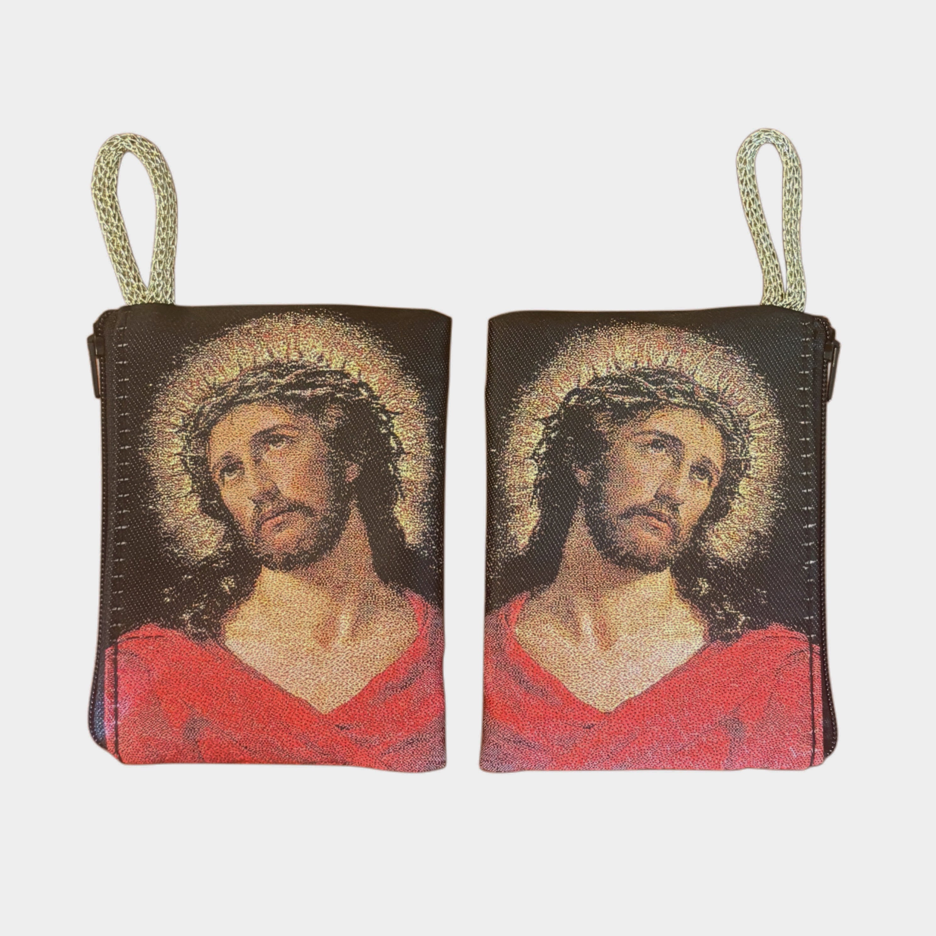 Rosary Pouch - Jesus w/ Crown of Thorns 3″ x 4″