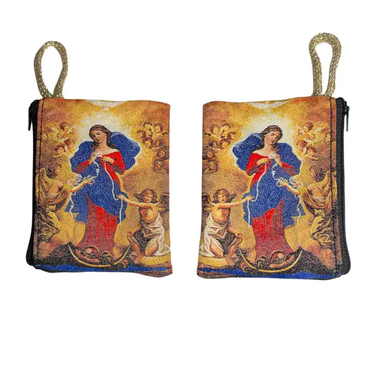Lady Undoer of Knots SM Rosary Pouch    3″ x 4″