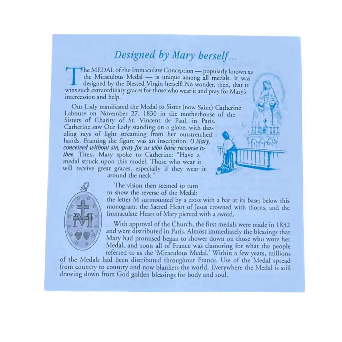 The Miraculous Medal Memorare Pamphlet    (25/pk)
