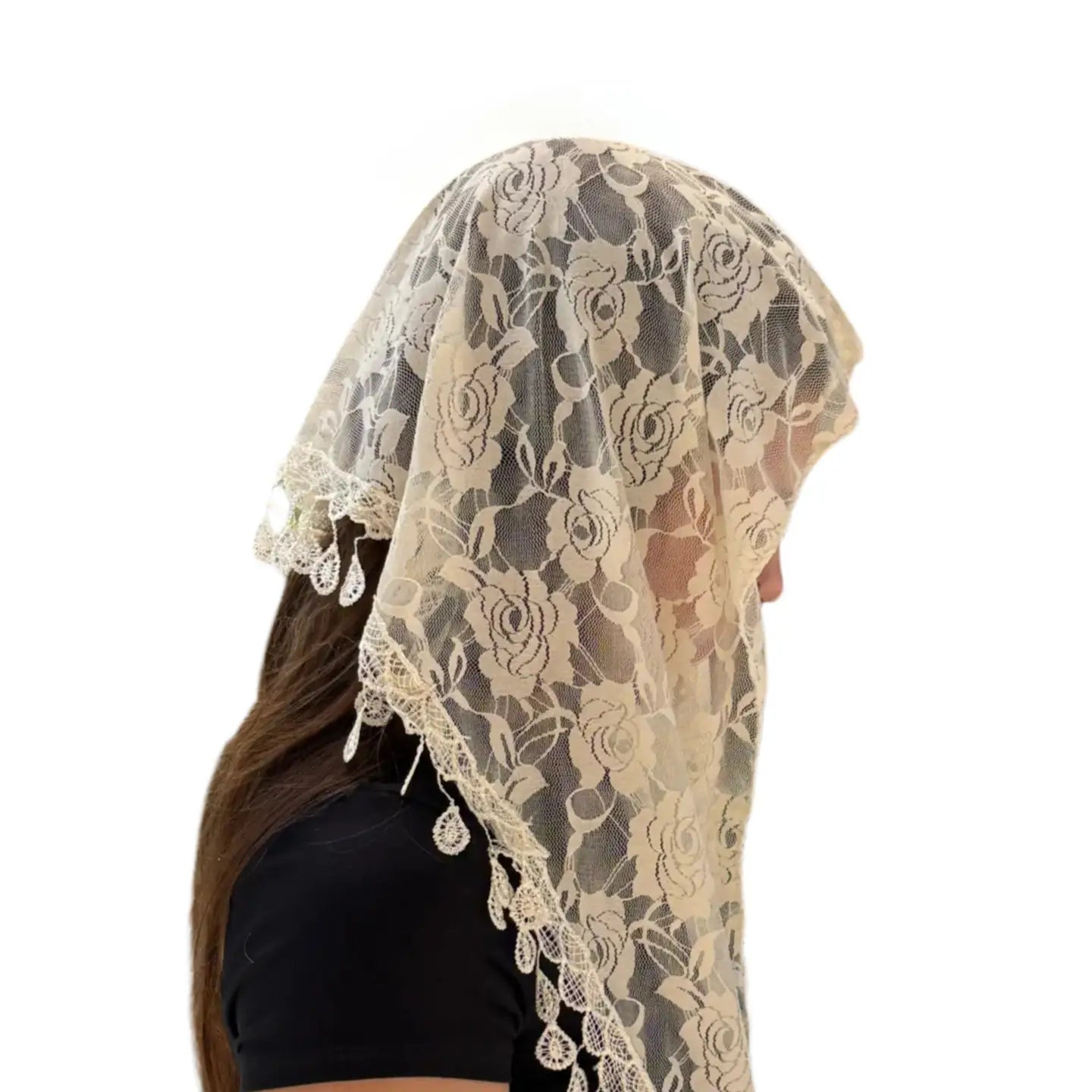 Veil ~ St. Claire of Assisi - CREAM