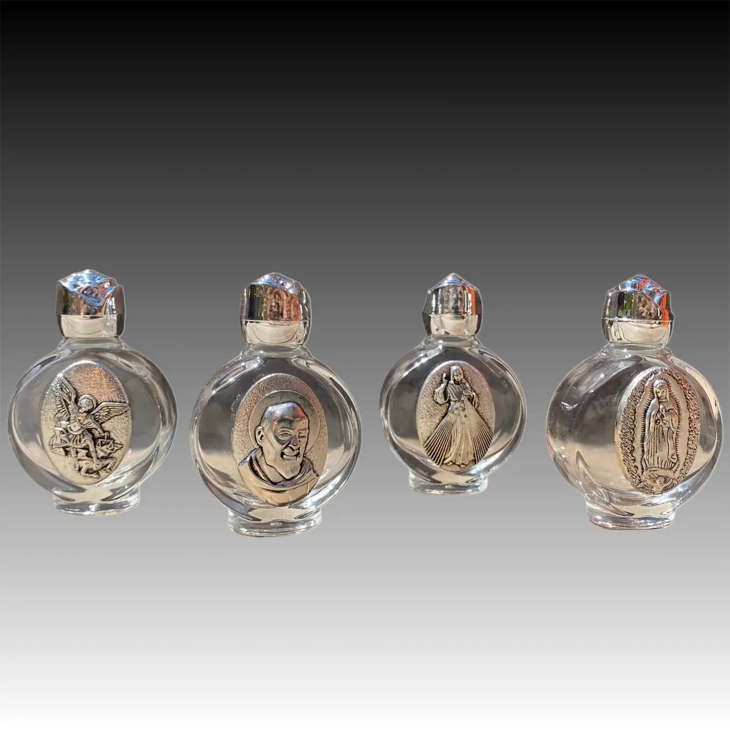 OLOG Holy Water Bottle w/Rose Top  2.5"