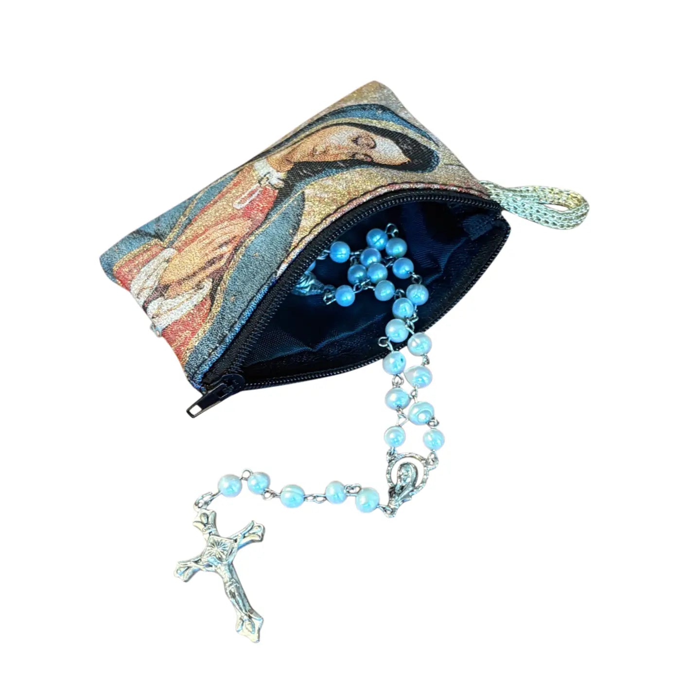 Rosary Pouch - Our Lady of Guadalupe 1/2 Body 3″ x 4″