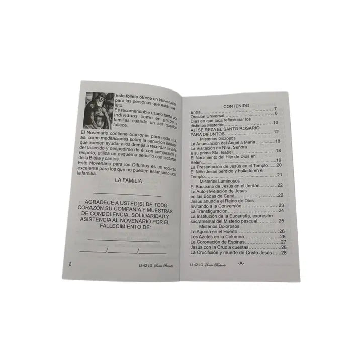 Book - Santo Rosario, Novenario y Cantos para Difuntos