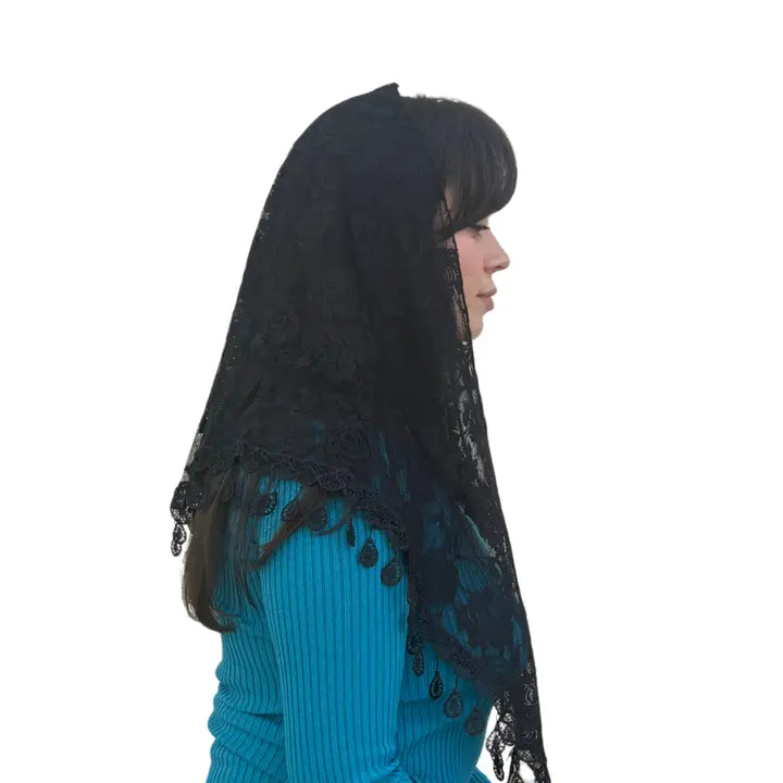 Veil ~ St. Claire of Assisi - BLACK