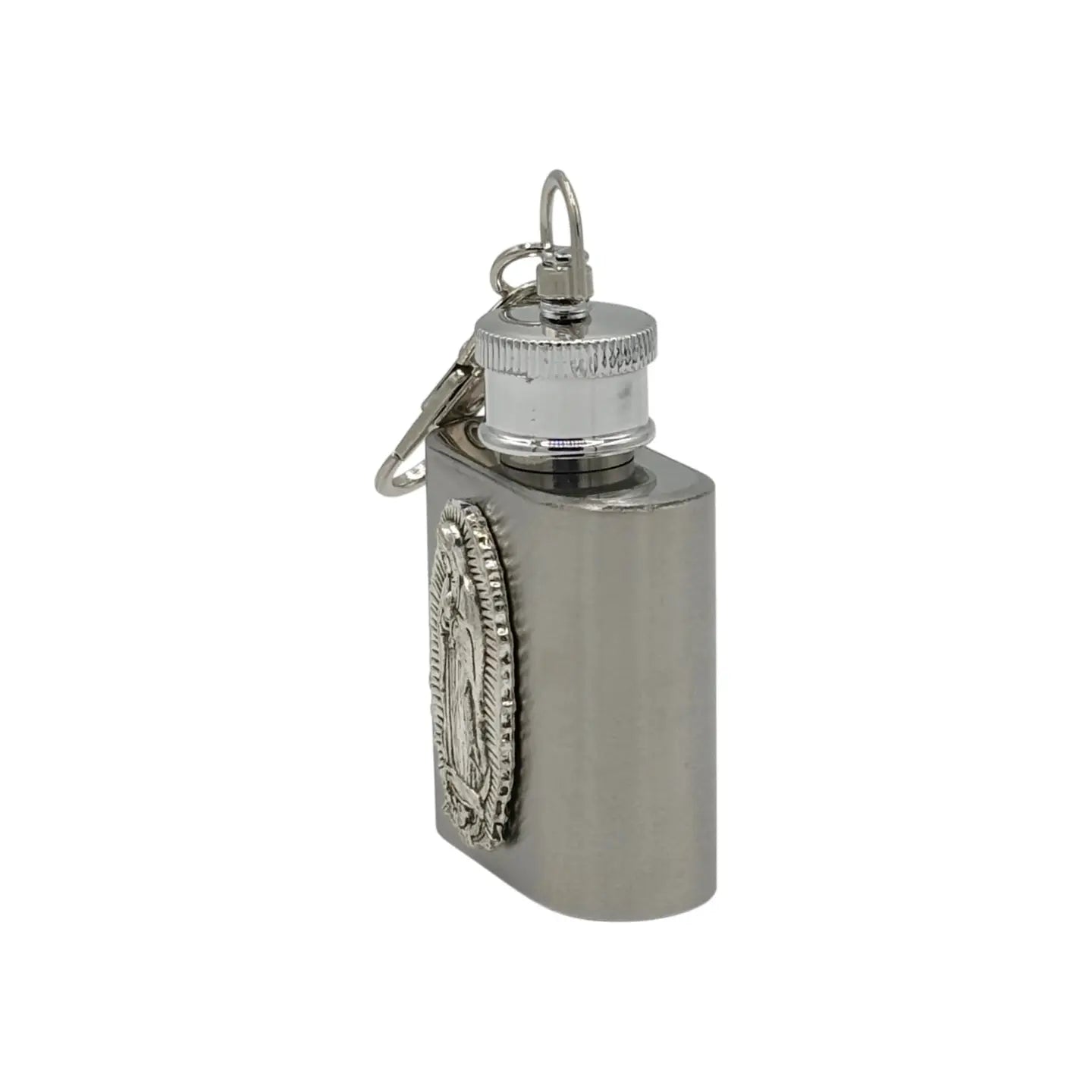 OLOG Holy Water Flask SS w/ Keychain   1 oz