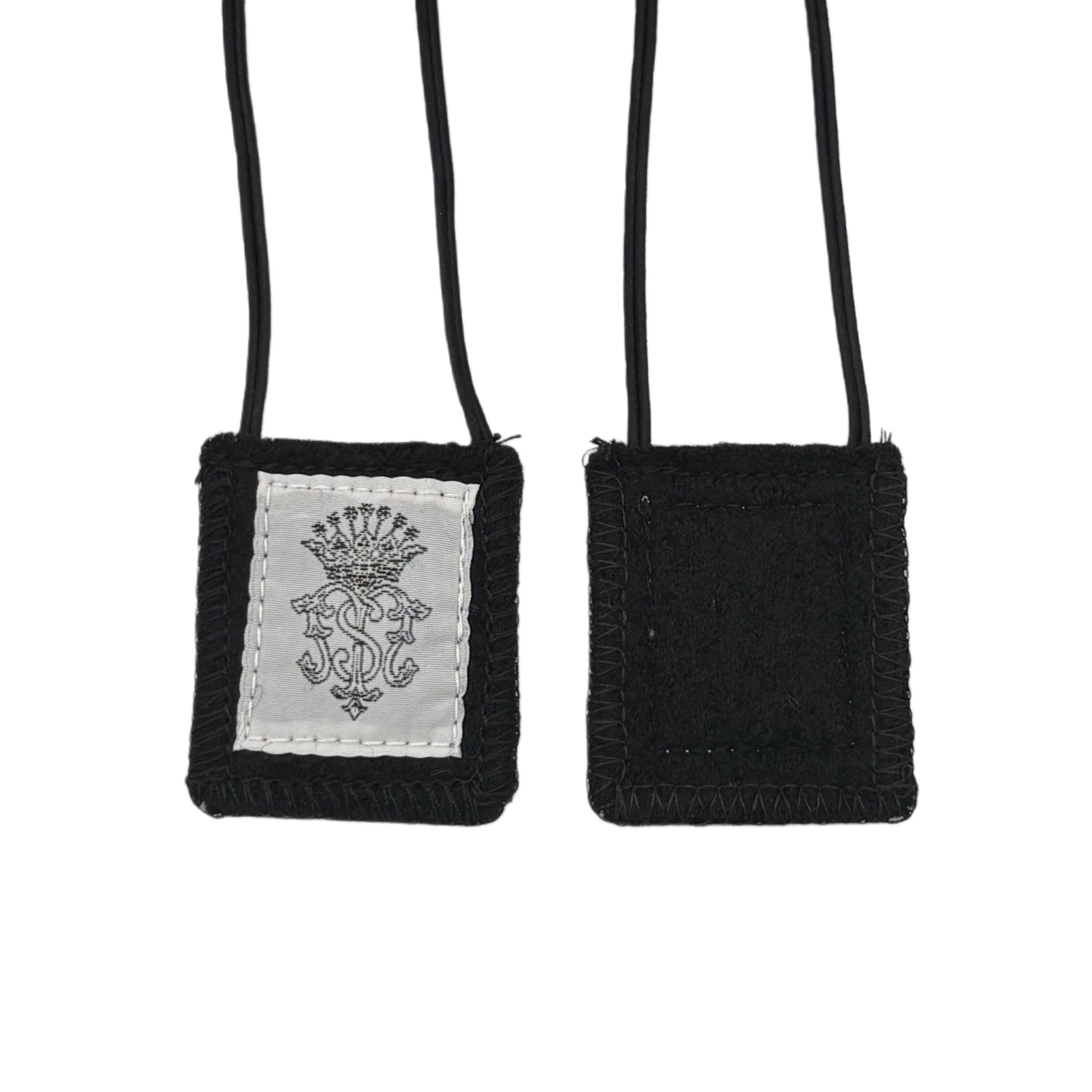 Scapular- Sorrowful Immaculate Heart of Mary BLACK   2”