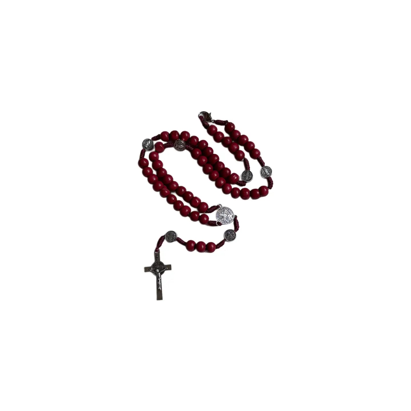 St. Benedict Wooden Rosary    16”