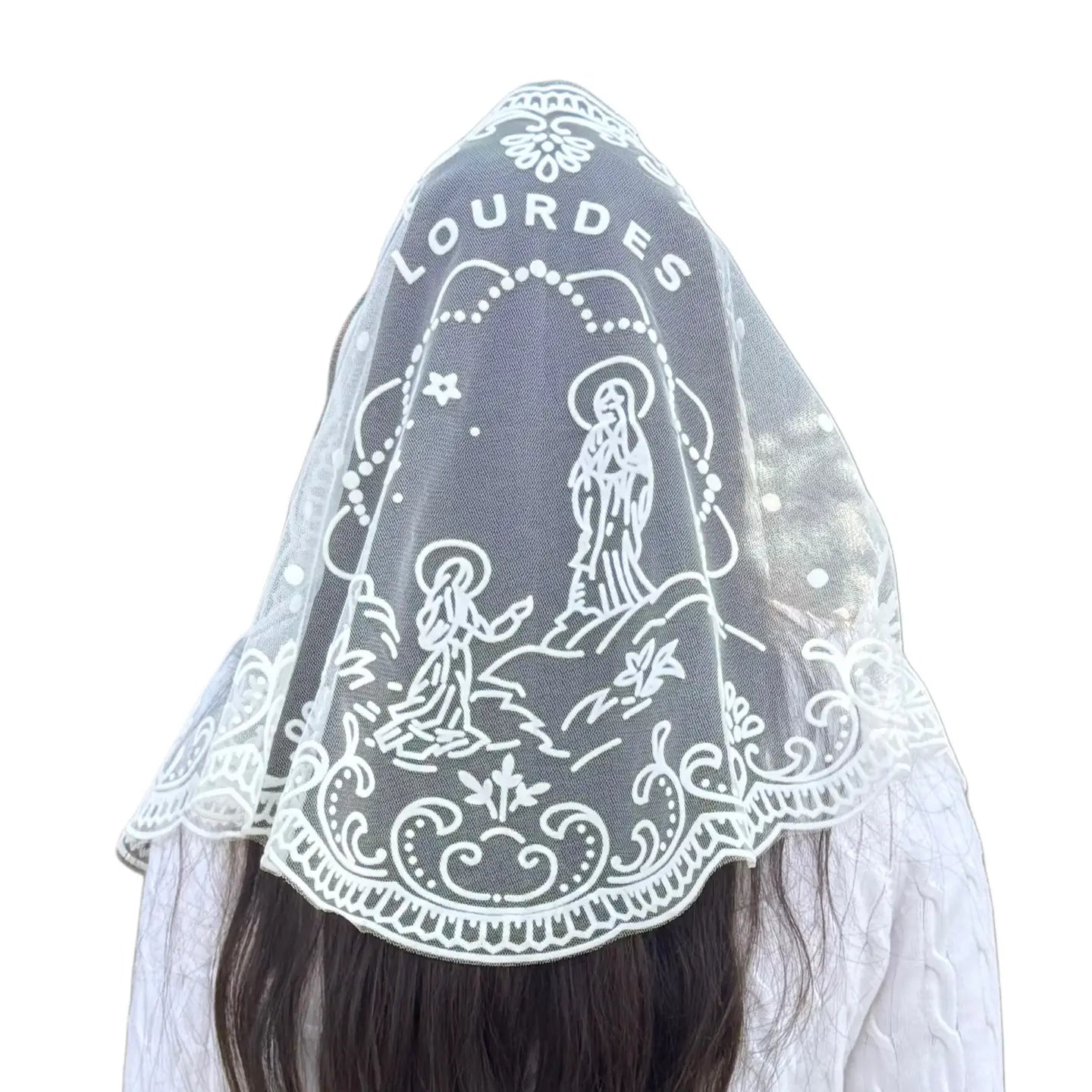 Veil ~ Lady of LOURDES - WHITE
