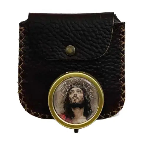 Burse and Pyx Set w/ 16″ Leather Strap