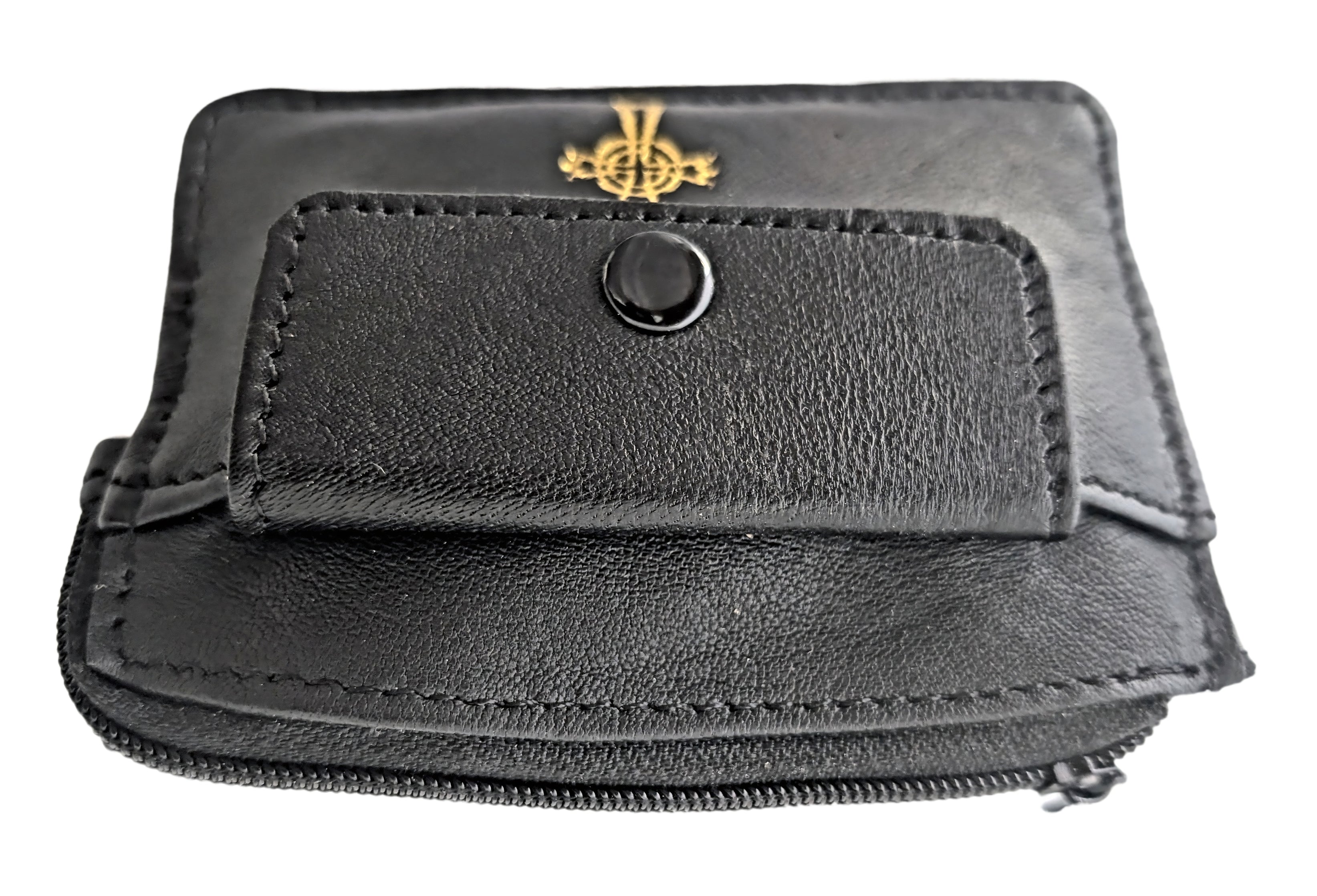 2-Pocket Leather Rosary and Coin Pouch
